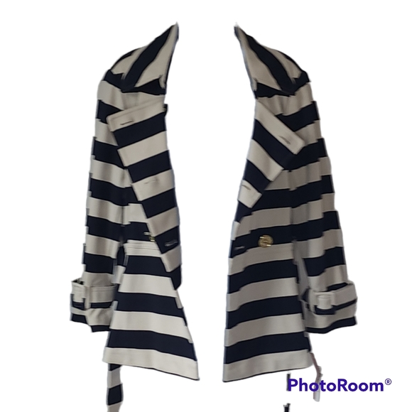 Sold Other Platform! Kate Spade Coat/Jacket Pleats Bow Belted Gold Buttons - Picture 6 of 13